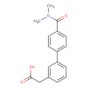 OC(=O)Cc1cccc(c1)c1ccc(cc1)C(=O)N(C)C
