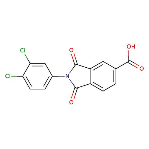 OC(=O)c1ccc2c(c1)C(=O)N(C2=O)c1ccc(c(c1)Cl)Cl