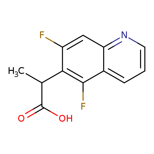 OC(=O)C(c1c(F)cc2c(c1F)cccn2)C