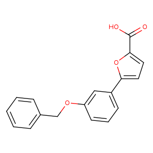 OC(=O)c1ccc(o1)c1cccc(c1)OCc1ccccc1