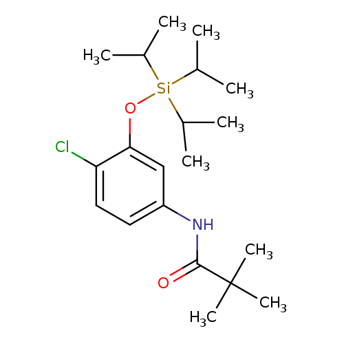 O=C(C(C)(C)C)Nc1ccc(c(c1)O[Si](C(C)C)(C(C)C)C(C)C)Cl