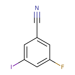 N#Cc1cc(F)cc(c1)I