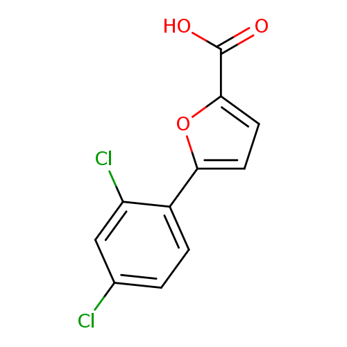 Clc1ccc(c(c1)Cl)c1ccc(o1)C(=O)O