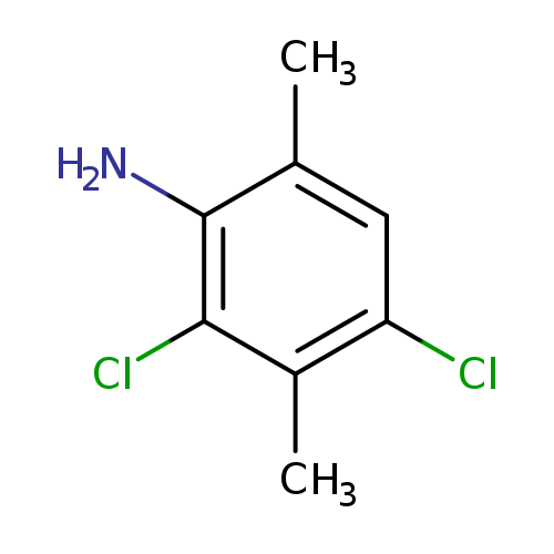 Clc1cc(C)c(c(c1C)Cl)N