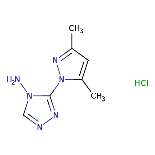 Cc1nn(c(c1)C)c1nncn1N.Cl