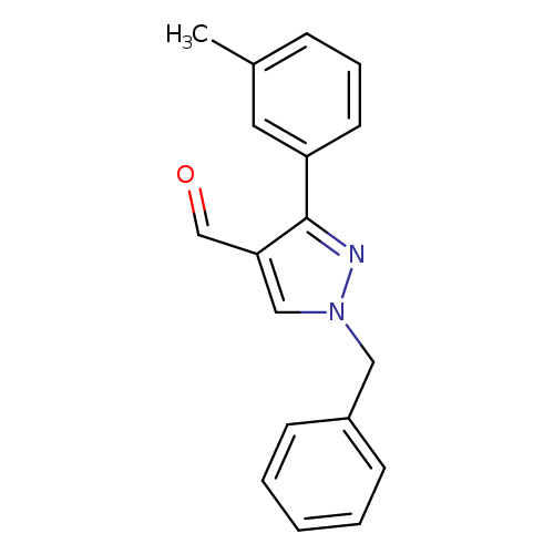 O=Cc1cn(nc1c1cccc(c1)C)Cc1ccccc1