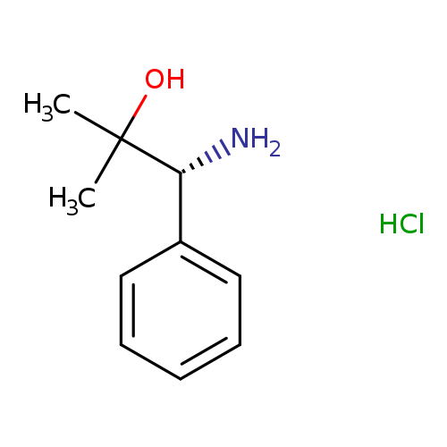 N[C@@H](C(O)(C)C)c1ccccc1.Cl
