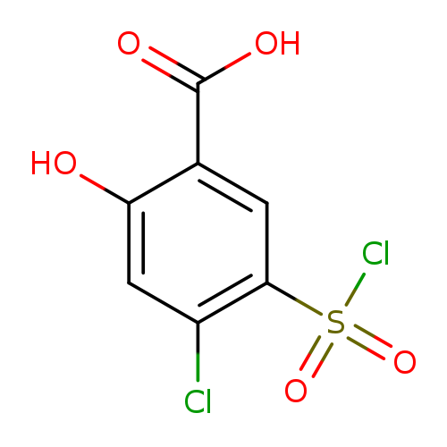 OC(=O)c1cc(c(cc1O)Cl)S(=O)(=O)Cl