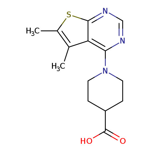 OC(=O)C1CCN(CC1)c1ncnc2c1c(C)c(s2)C
