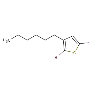 CCCCCCc1cc(sc1Br)I