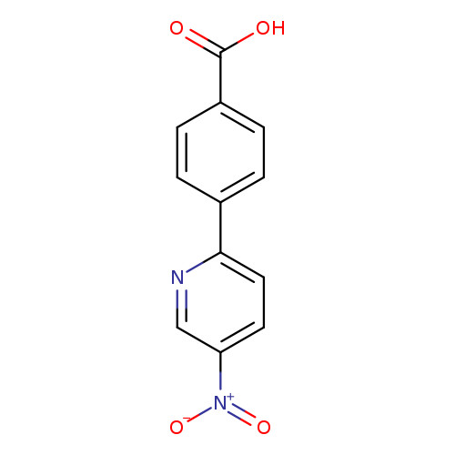 OC(=O)c1ccc(cc1)c1ccc(cn1)[N+](=O)[O-]