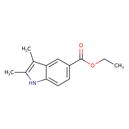 CCOC(=O)c1ccc2c(c1)c(C)c([nH]2)C