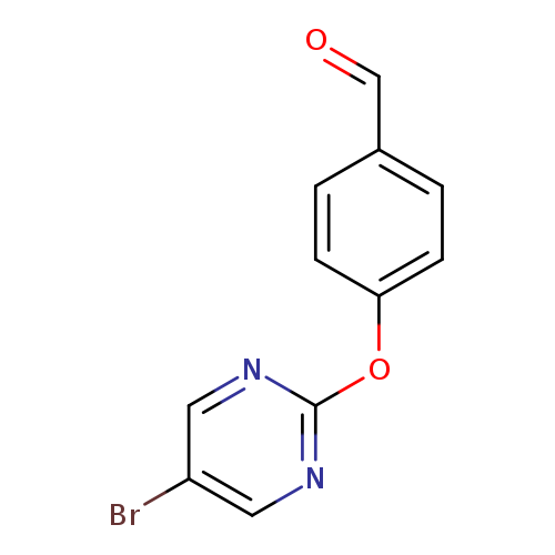 O=Cc1ccc(cc1)Oc1ncc(cn1)Br