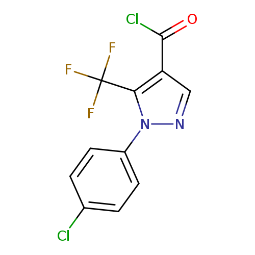 Clc1ccc(cc1)n1ncc(c1C(F)(F)F)C(=O)Cl