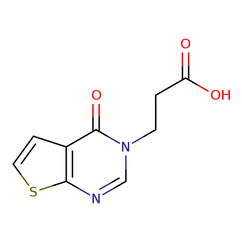 OC(=O)CCn1cnc2c(c1=O)ccs2
