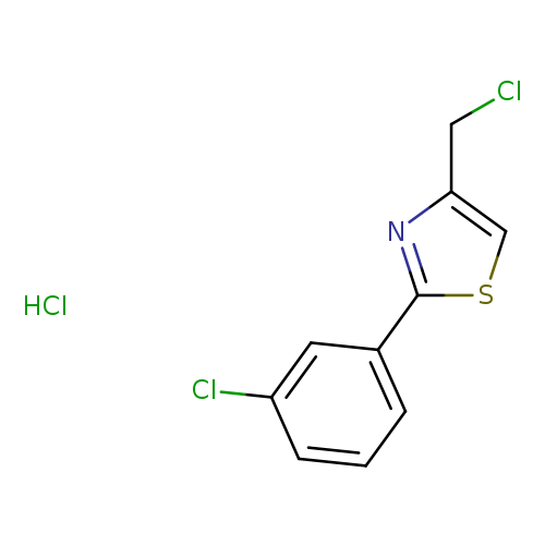 ClCc1csc(n1)c1cccc(c1)Cl.Cl