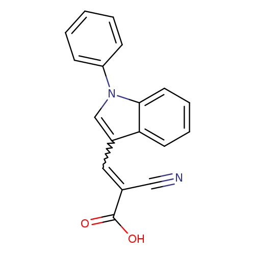 N#CC(=Cc1cn(c2c1cccc2)c1ccccc1)C(=O)O