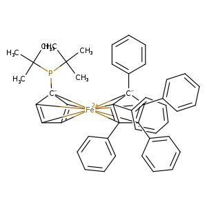 CC(P([C-]12[CH]3=[CH]4[Fe+2]5678923([CH]1=[CH]45)[C-]1([C]6(=[C]8([C]9(=[C]71c1ccccc1)c1ccccc1)c1ccccc1)c1ccccc1)c1ccccc1)C(C)(C)C)(C)C
