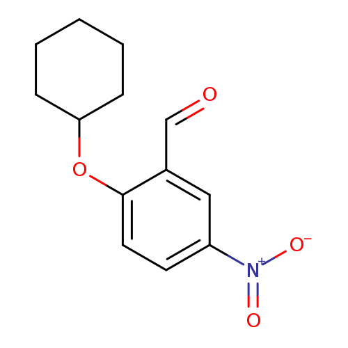 O=Cc1cc(ccc1OC1CCCCC1)[N+](=O)[O-]