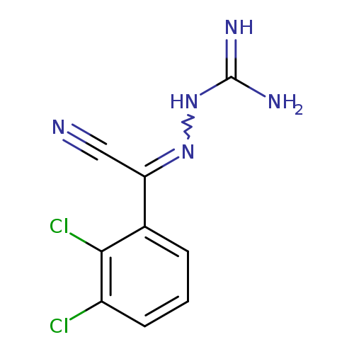NC(=N)NN=C(c1cccc(c1Cl)Cl)C#N