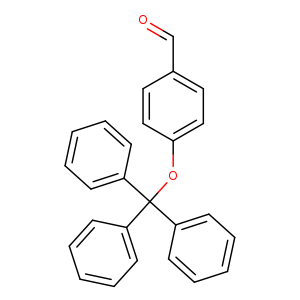 O=Cc1ccc(cc1)OC(c1ccccc1)(c1ccccc1)c1ccccc1
