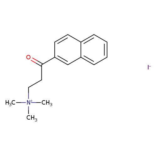 O=C(c1ccc2c(c1)cccc2)CC[N+](C)(C)C.[I-]