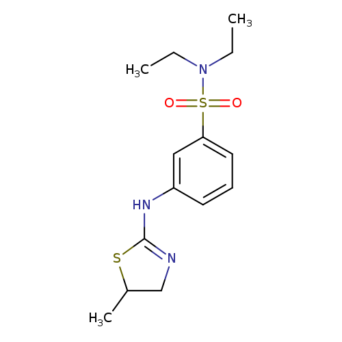 CCN(S(=O)(=O)c1cccc(c1)NC1=NCC(S1)C)CC