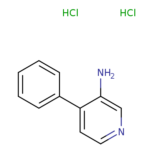 Nc1cnccc1c1ccccc1.Cl.Cl