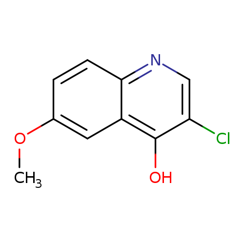 COc1ccc2c(c1)c(O)c(cn2)Cl
