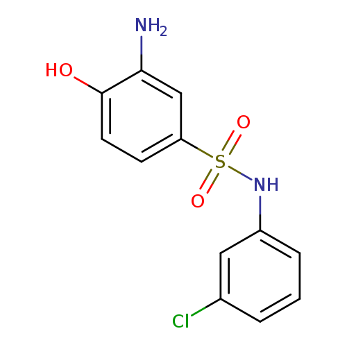 Clc1cccc(c1)NS(=O)(=O)c1ccc(c(c1)N)O