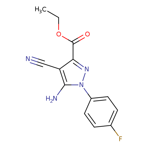 CCOC(=O)c1nn(c(c1C#N)N)c1ccc(cc1)F