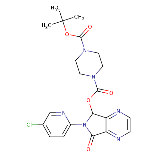 Clc1ccc(nc1)N1C(OC(=O)N2CCN(CC2)C(=O)OC(C)(C)C)c2c(C1=O)nccn2