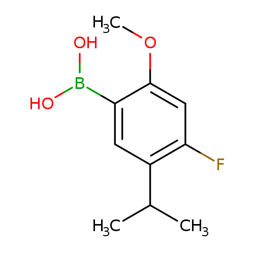 COc1cc(F)c(cc1B(O)O)C(C)C