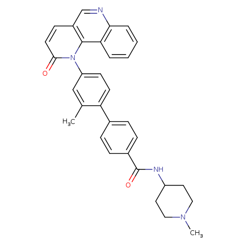 CN1CCC(CC1)NC(=O)c1ccc(cc1)c1ccc(cc1C)n1c(=O)ccc2c1c1ccccc1nc2