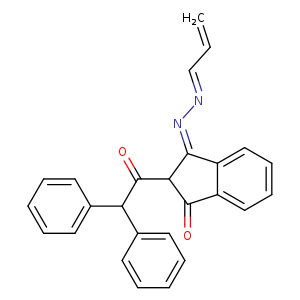 C=C/C=N/N=C/1c2ccccc2C(=O)C1C(=O)C(c1ccccc1)c1ccccc1