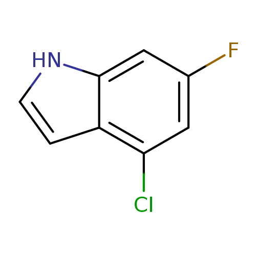 Fc1cc(Cl)c2c(c1)[nH]cc2