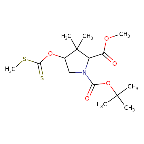 CSC(=S)OC1CN(C(C1(C)C)C(=O)OC)C(=O)OC(C)(C)C