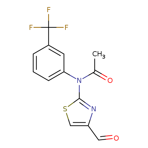 O=Cc1csc(n1)N(c1cccc(c1)C(F)(F)F)C(=O)C