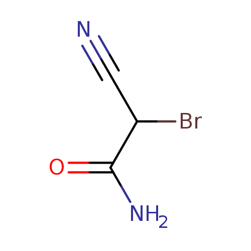 NC(=O)C(C#N)Br