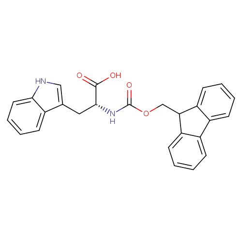 O=C(N[C@@H](C(=O)O)Cc1c[nH]c2c1cccc2)OCC1c2ccccc2c2c1cccc2