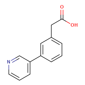 OC(=O)Cc1cccc(c1)c1cccnc1