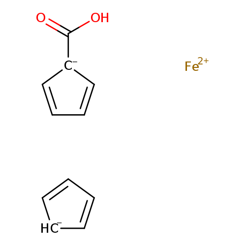 [CH-]1C=CC=C1.OC(=O)[C-]1C=CC=C1.[Fe+2]