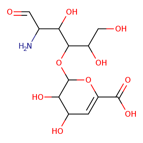 OCC(C(C(C(C=O)N)O)OC1OC(=CC(C1O)O)C(=O)O)O