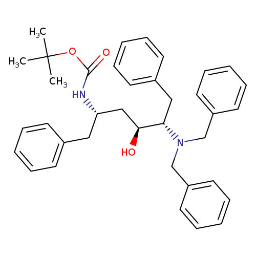 O=C(OC(C)(C)C)N[C@H](C[C@@H]([C@@H](N(Cc1ccccc1)Cc1ccccc1)Cc1ccccc1)O)Cc1ccccc1
