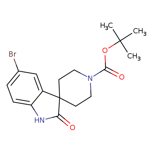Brc1ccc2c(c1)C1(CCN(CC1)C(=O)OC(C)(C)C)C(=O)N2