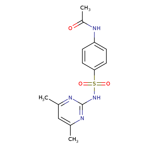 CC(=O)Nc1ccc(cc1)S(=O)(=O)Nc1nc(C)cc(n1)C