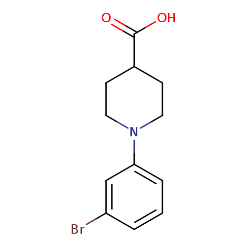OC(=O)C1CCN(CC1)c1cccc(c1)Br