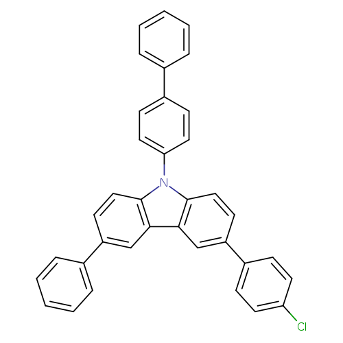 Clc1ccc(cc1)c1ccc2c(c1)c1cc(ccc1n2c1ccc(cc1)c1ccccc1)c1ccccc1