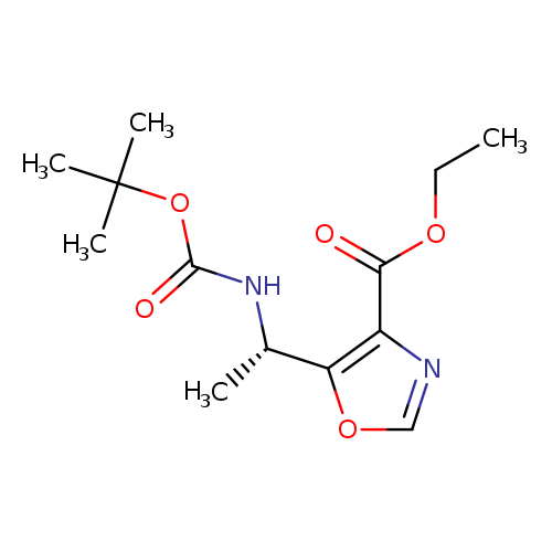 CCOC(=O)c1ncoc1[C@@H](NC(=O)OC(C)(C)C)C