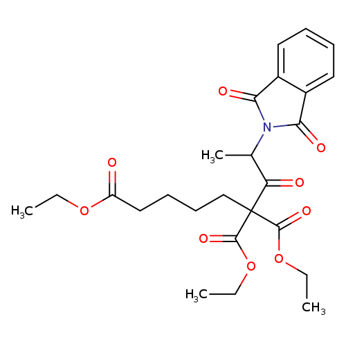 CCOC(=O)C(C(=O)C(N1C(=O)c2c(C1=O)cccc2)C)(C(=O)OCC)CCCCC(=O)OCC